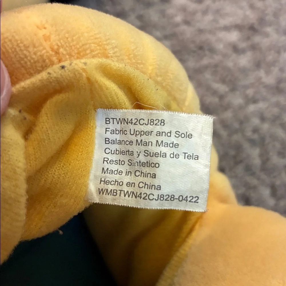 Plush Blue & Yellow Toy Truck Slippers size 11-12 Kids Soft Vehicle house shoes